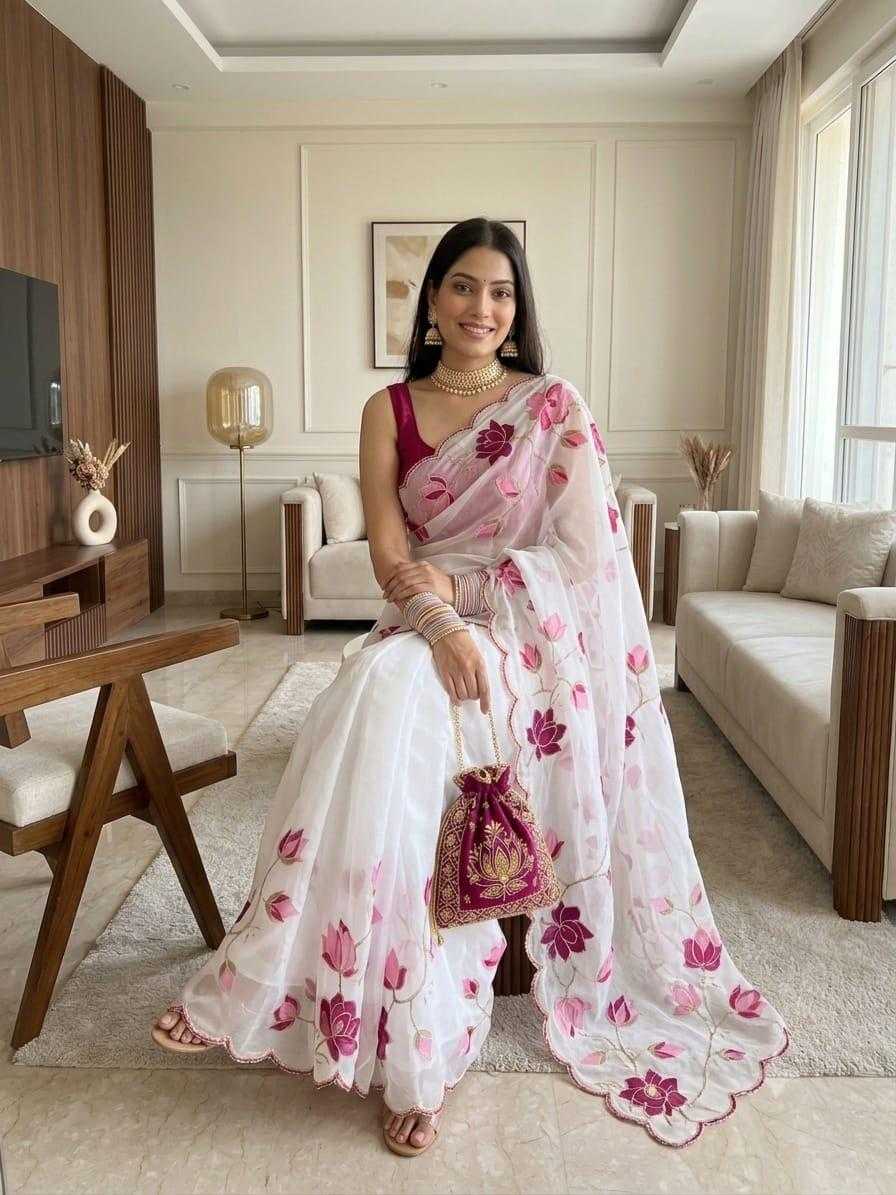 Pure Georgette Designer Saree