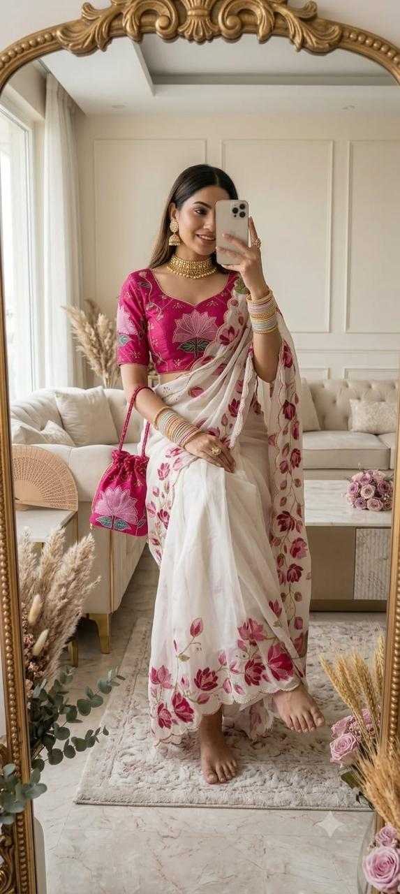 Pure Georgette Designer Saree