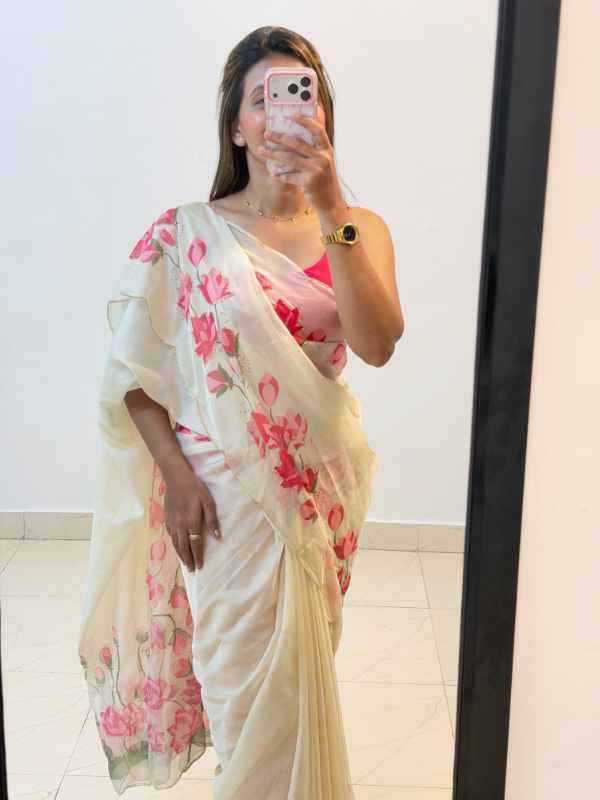 Pure Georgette Printed Saree