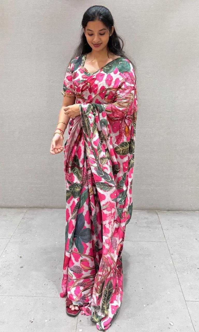 Stay Tabby Silk Printed Saree