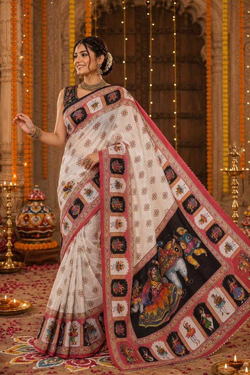Works Soft Silk Sequence Saree