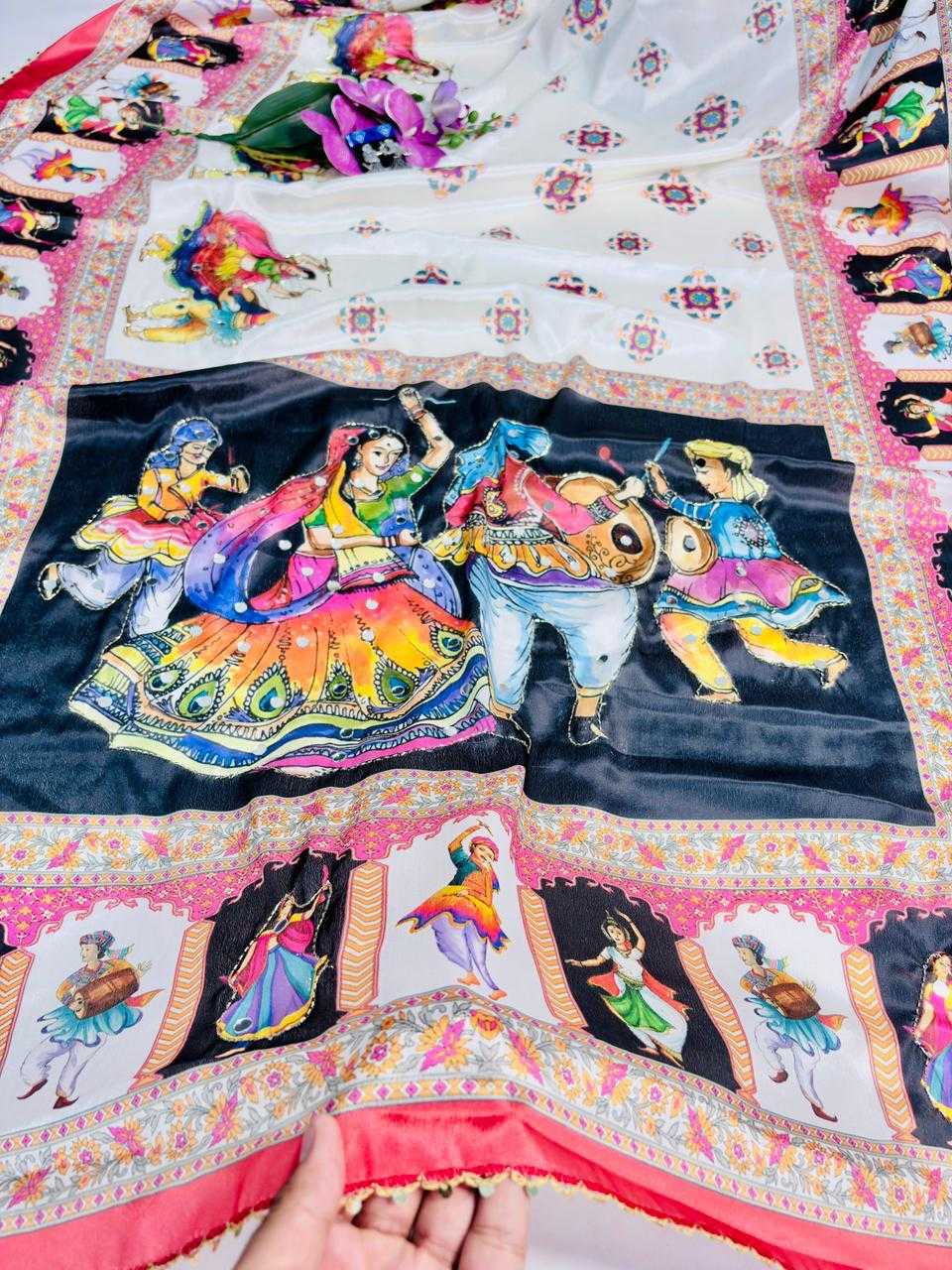 Works Soft Silk Sequence Saree