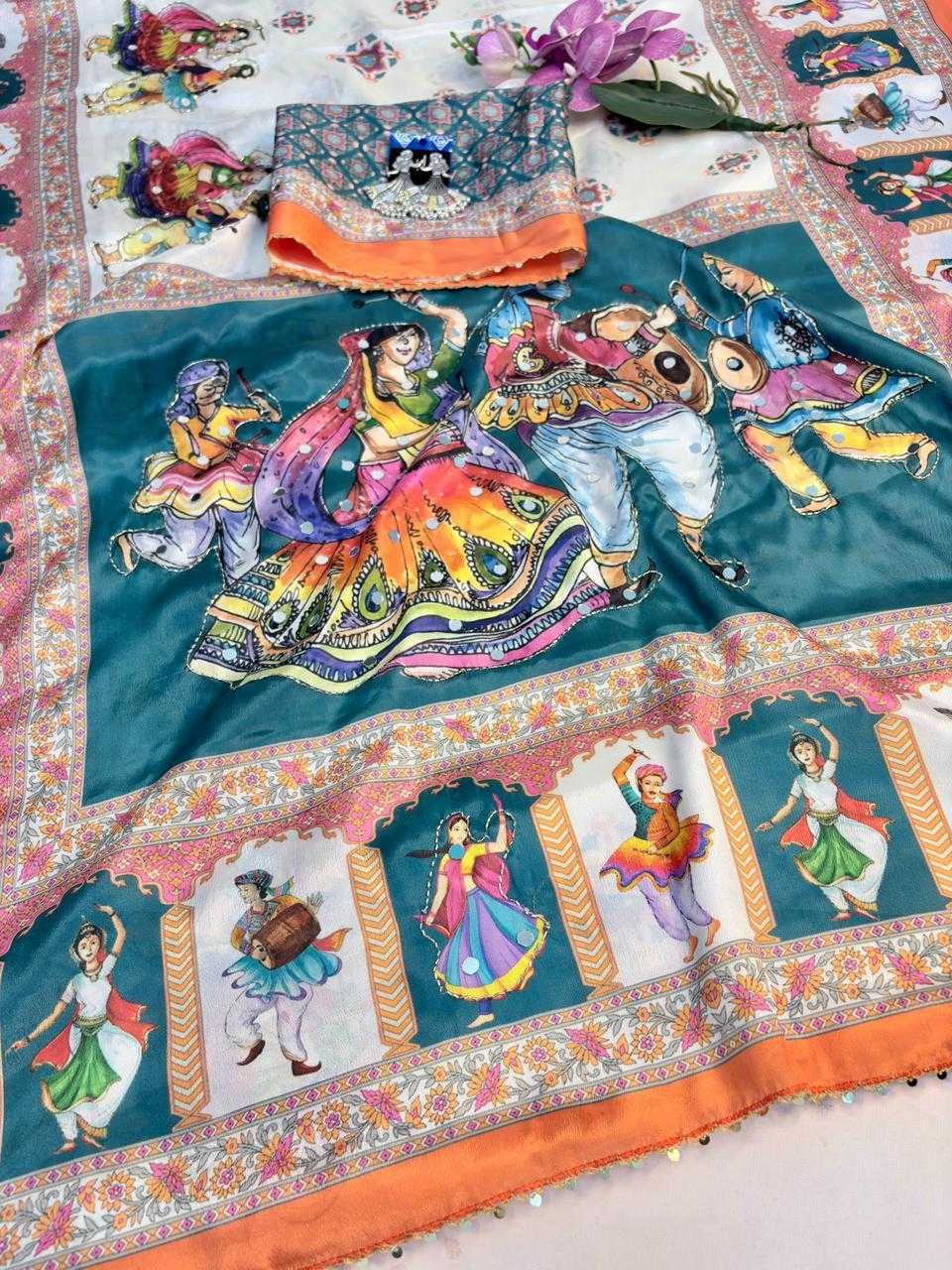 Works Soft Silk Sequence Saree