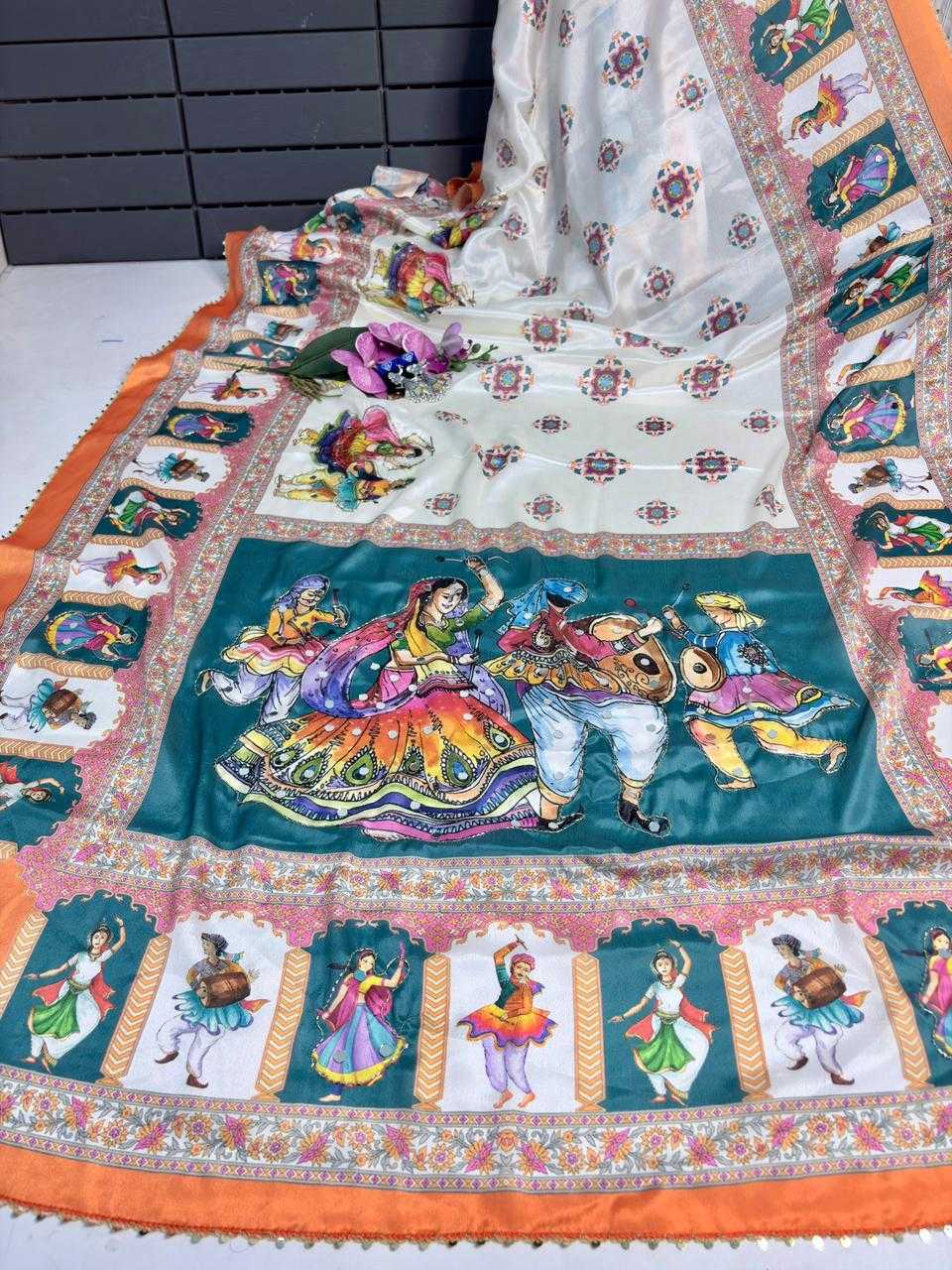 Works Soft Silk Sequence Saree