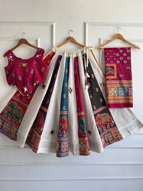 Anvi Soft Cotton Designer Lehenga