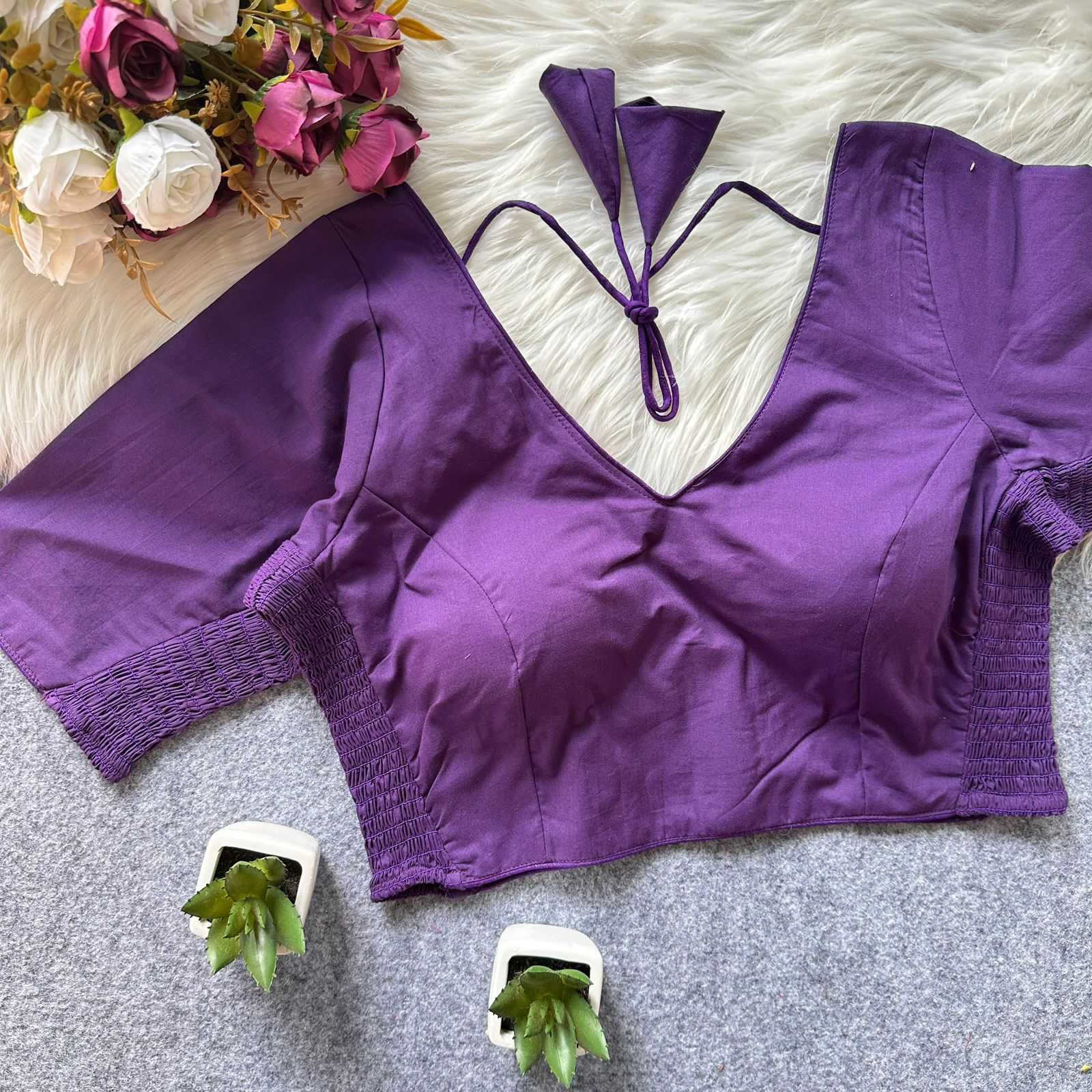 Silk Cotton Party Wear Blouse