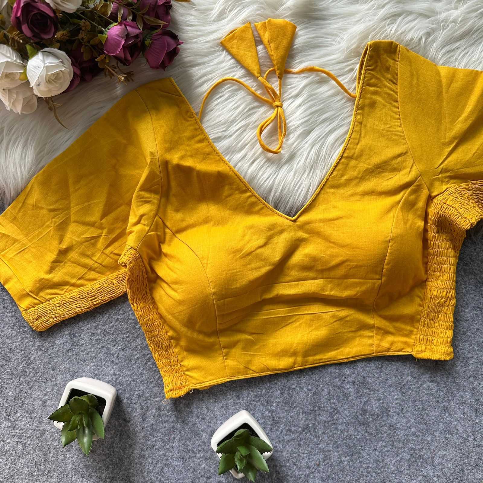 Silk Cotton Party Wear Blouse