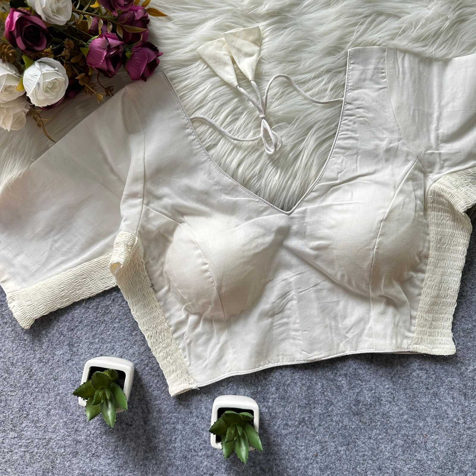 Silk Cotton Party Wear Blouse