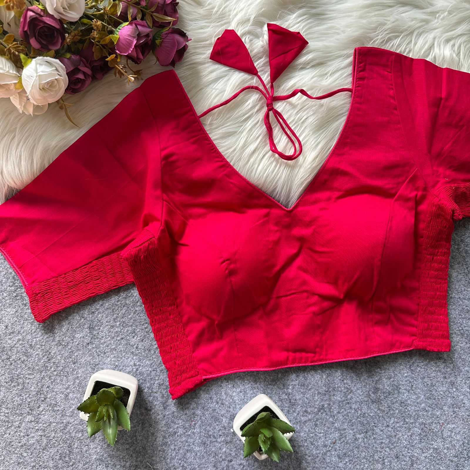 Silk Cotton Party Wear Blouse