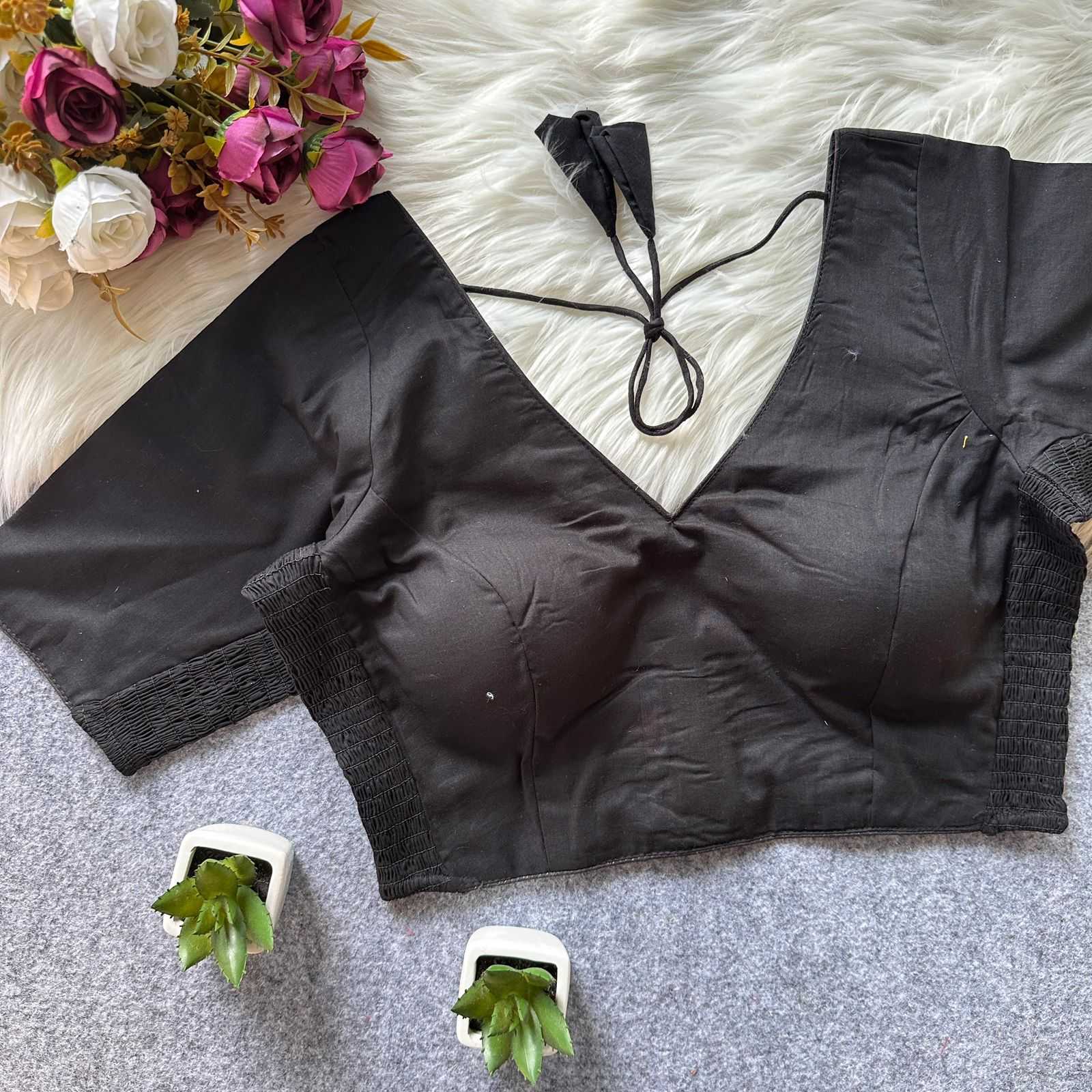 Silk Cotton Party Wear Blouse