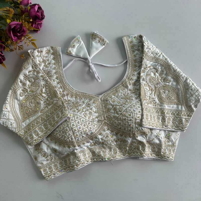 Heavy Silk Sequence Embroidery Blouse