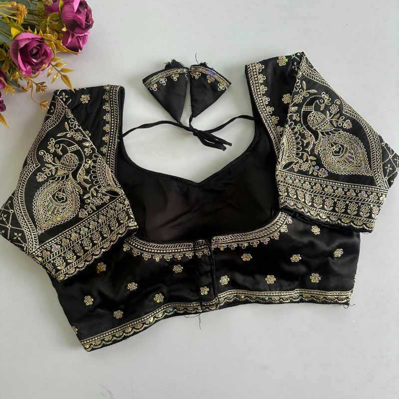 Heavy Silk Sequence Embroidery Blouse
