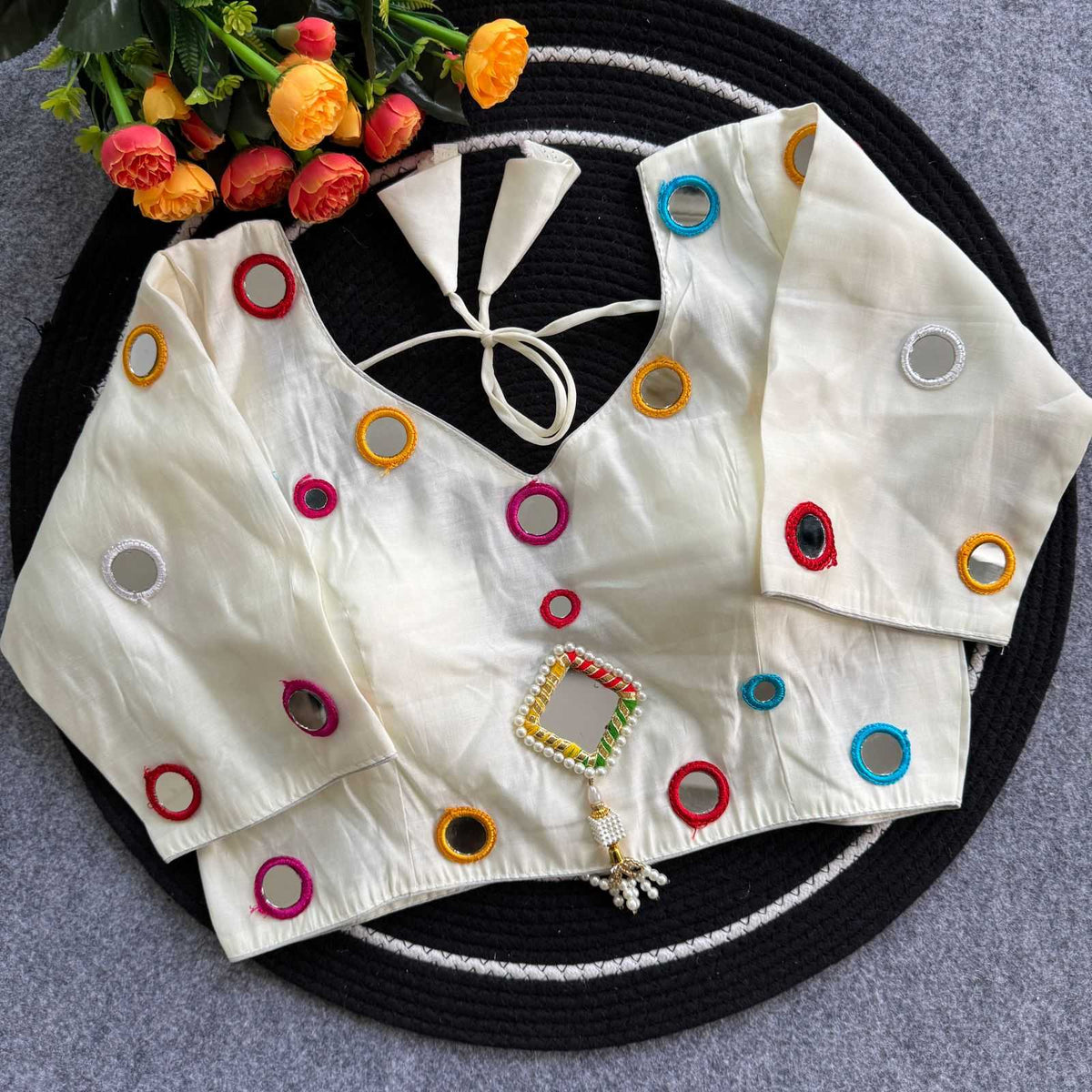 Drishti Heavy Roman Silk Designer Blouse