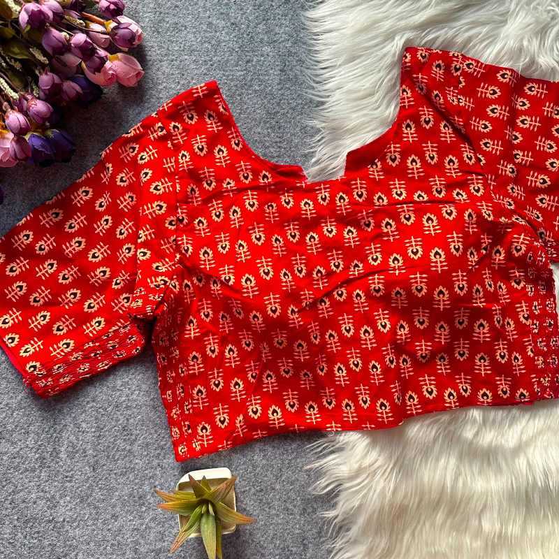 Pure Cotton Printed Blouse