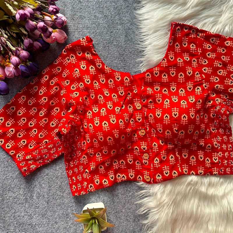 Pure Cotton Printed Blouse