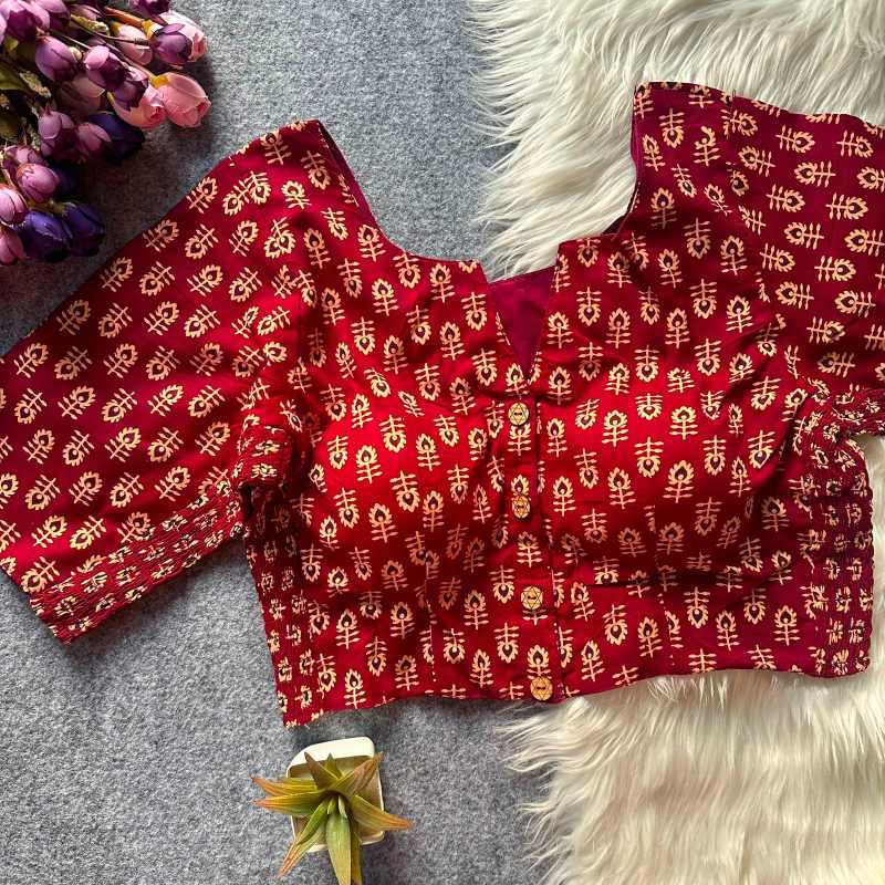 Pure Cotton Printed Blouse