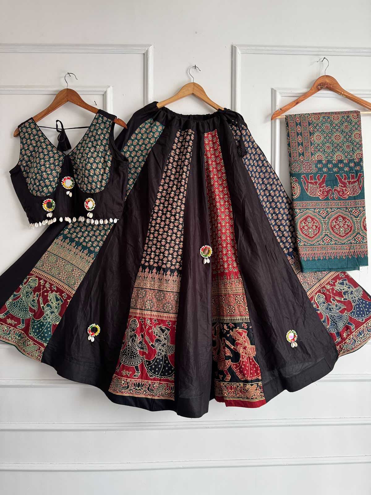 Maahi Khadi Cotton Designer Lehenga