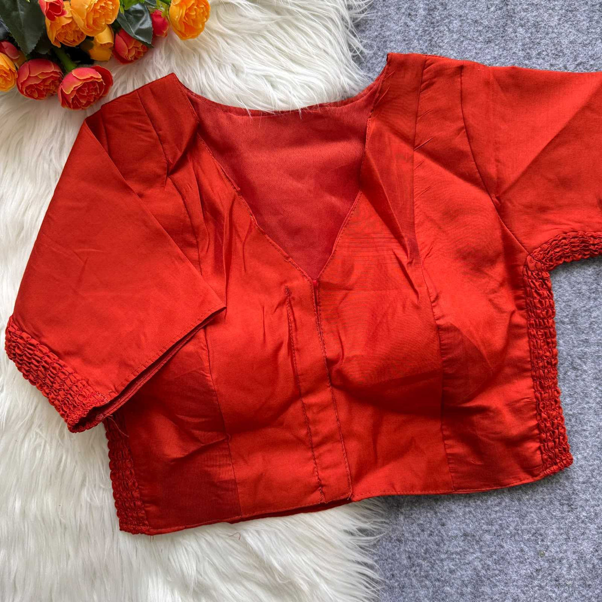 Purvi Heavy Roman Silk Stretchable Blouse
