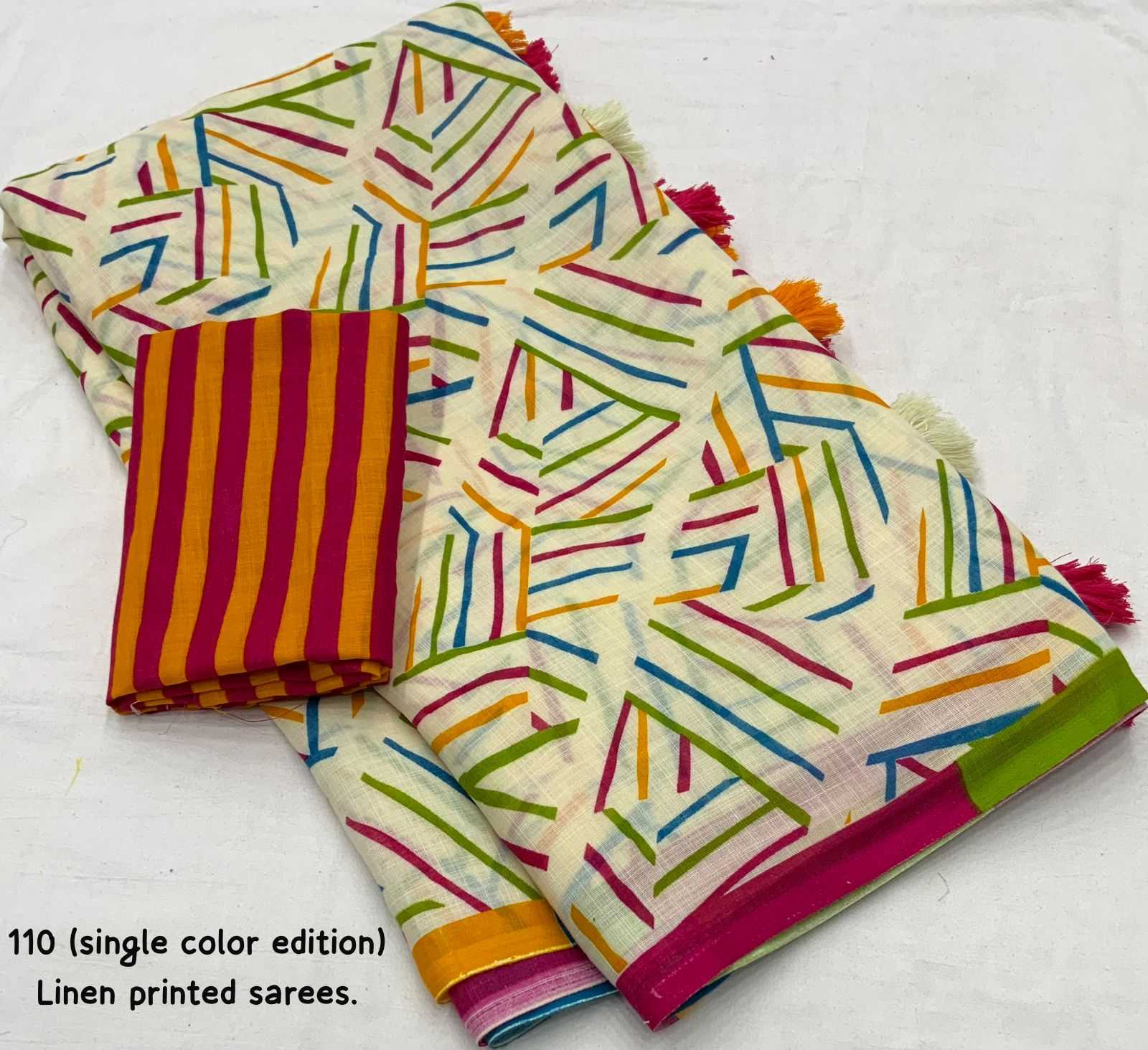 Linen Designer Saree