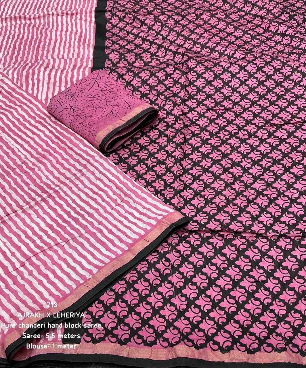 Ajrakh Saree