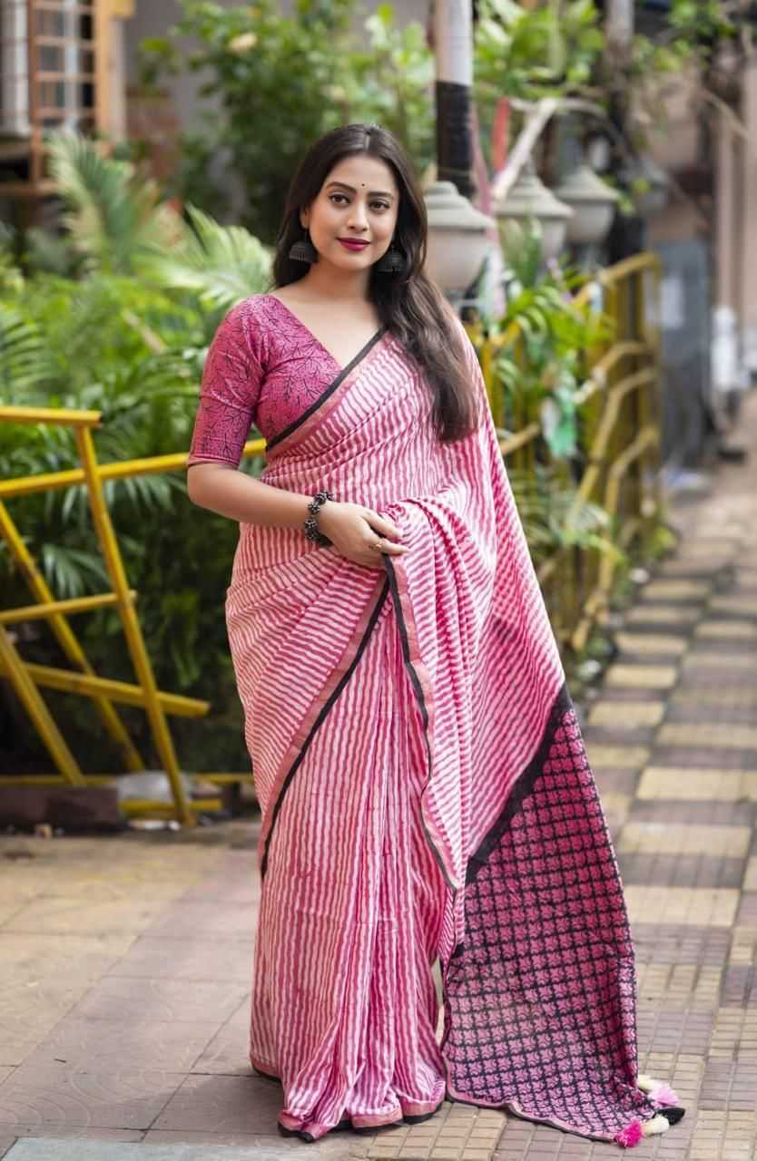 Ajrakh Saree