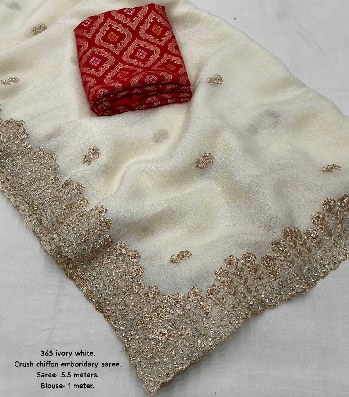 Crush Silk Designer Saree