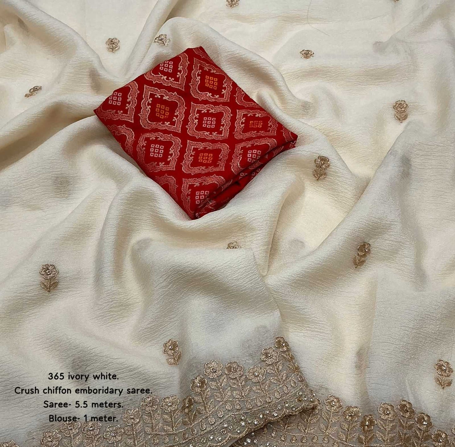 Crush Silk Designer Saree