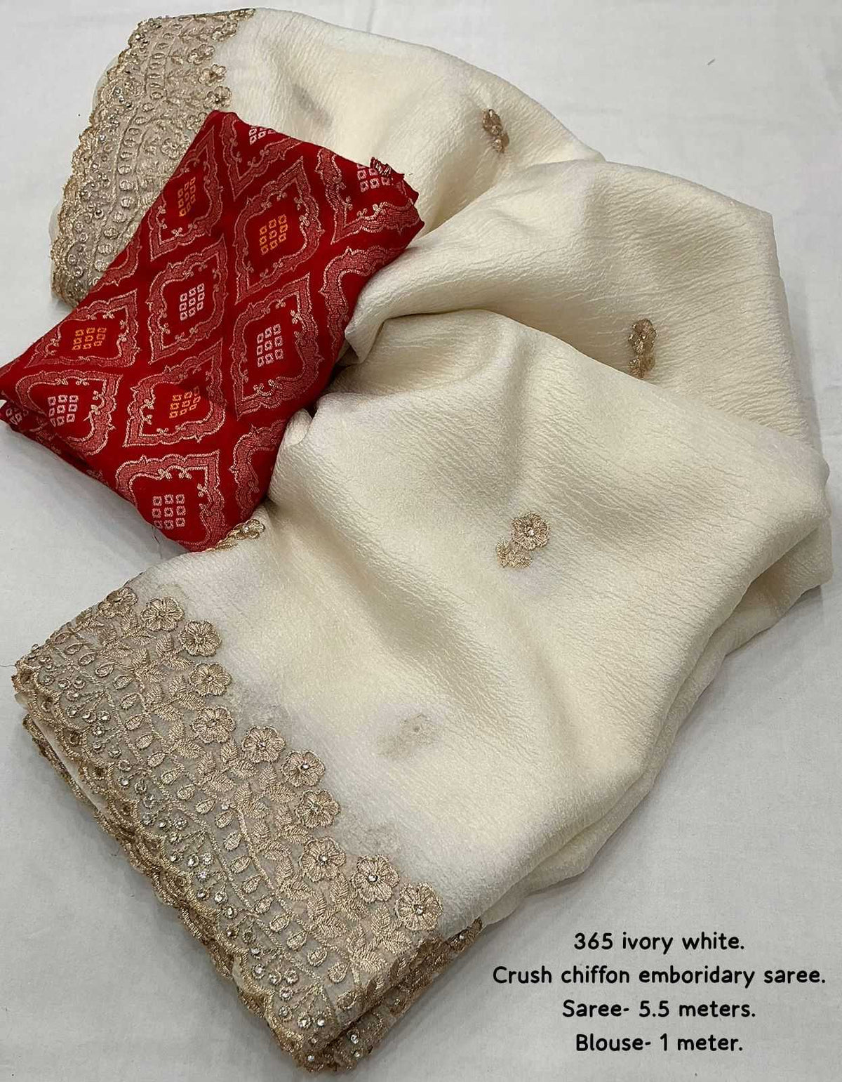 Crush Silk Designer Saree