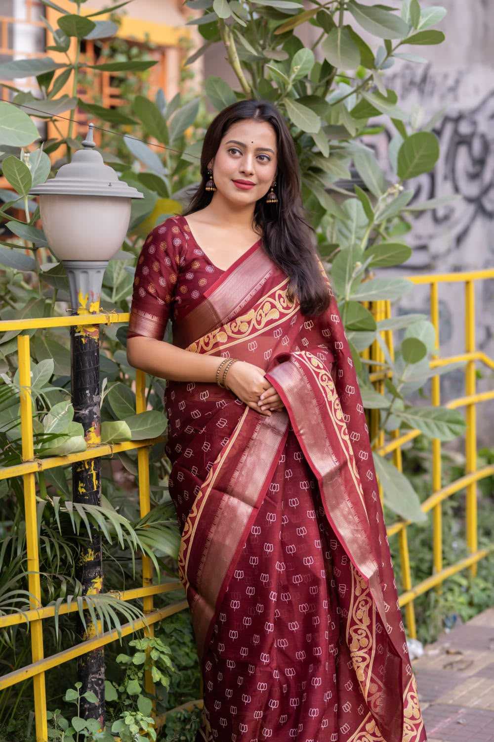 Zari Border Saree
