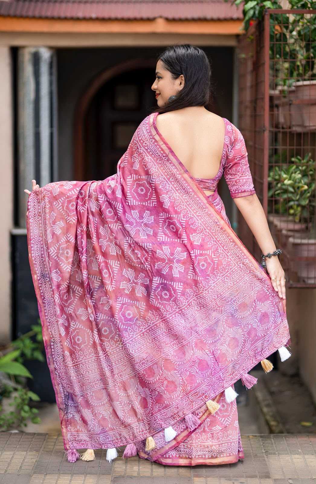 Pure Cotton Ajrakh Saree
