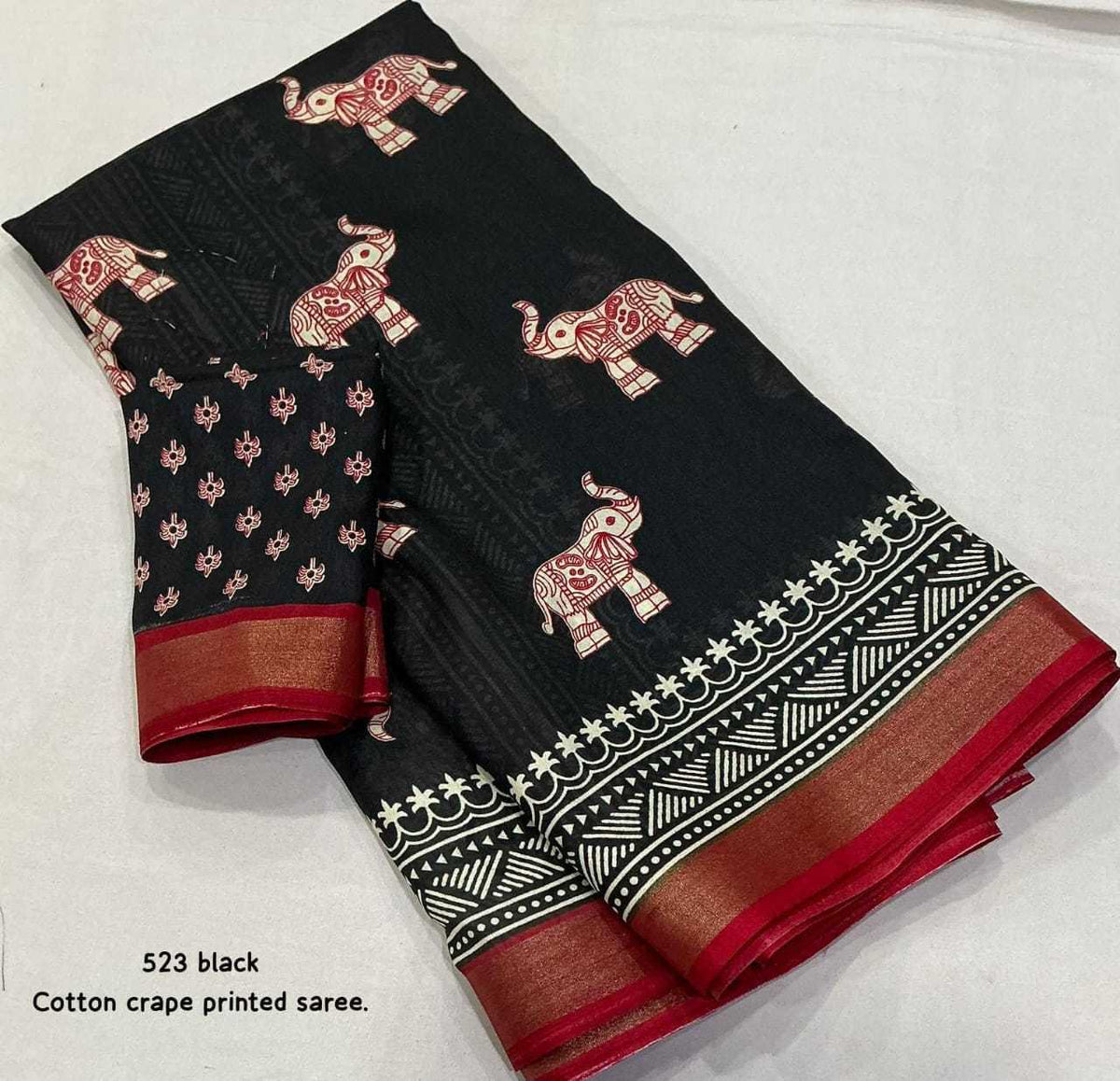 Soft Cotton Printed Saree