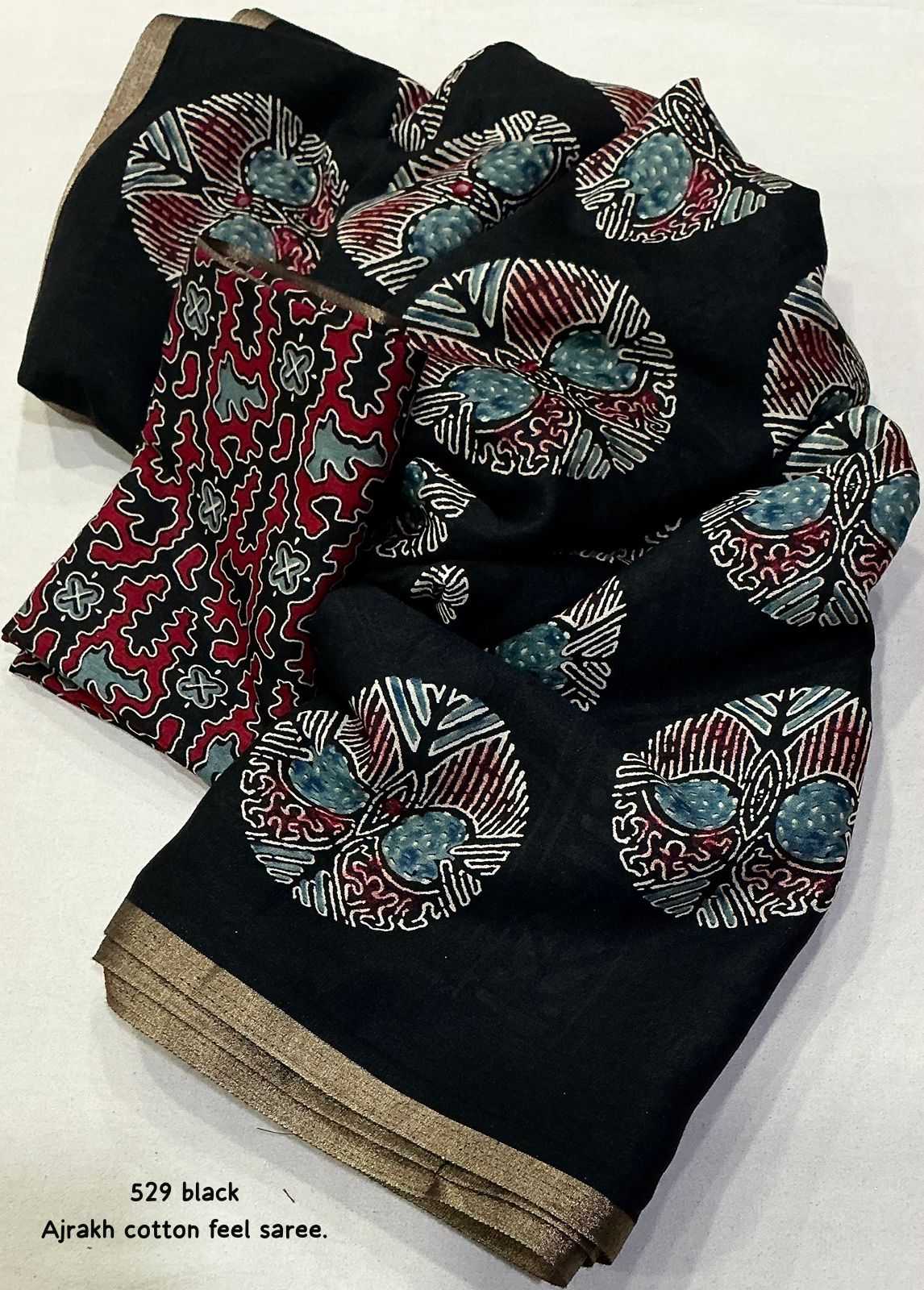 Cotton Ajrakh Saree