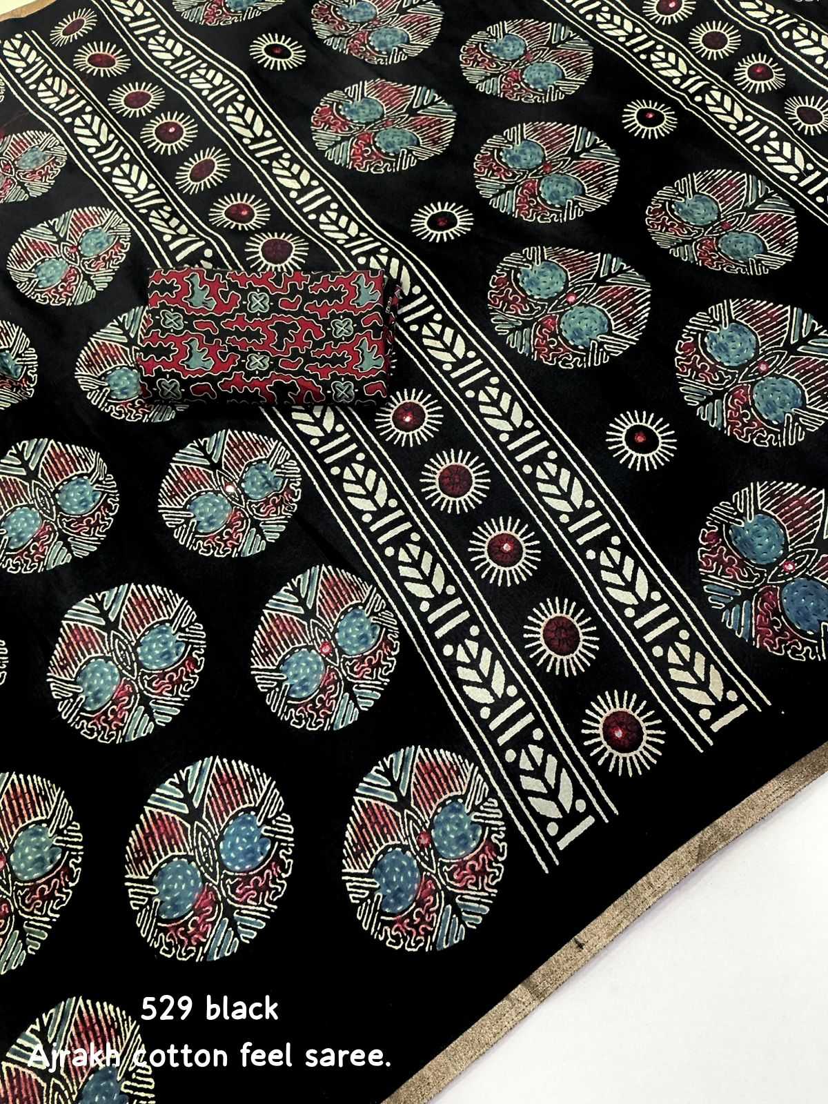 Cotton Ajrakh Saree