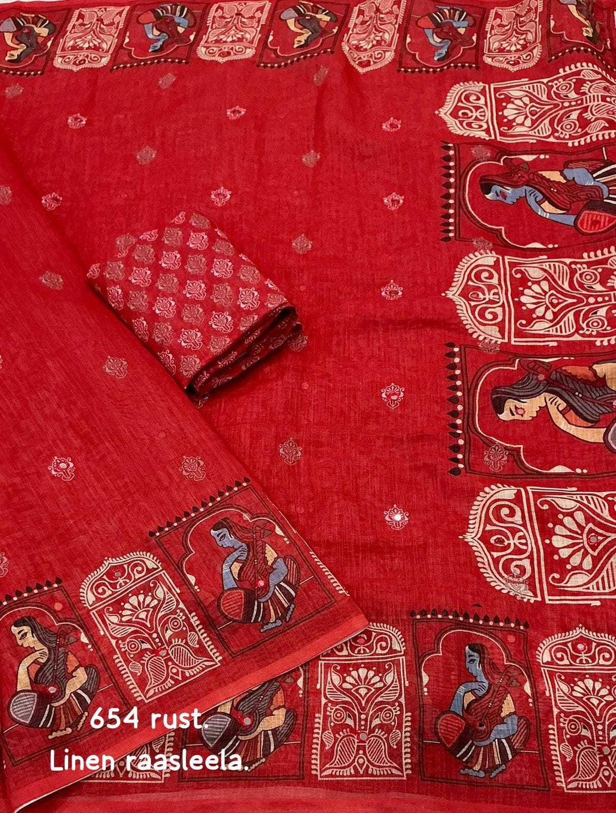 Linen Printed Saree