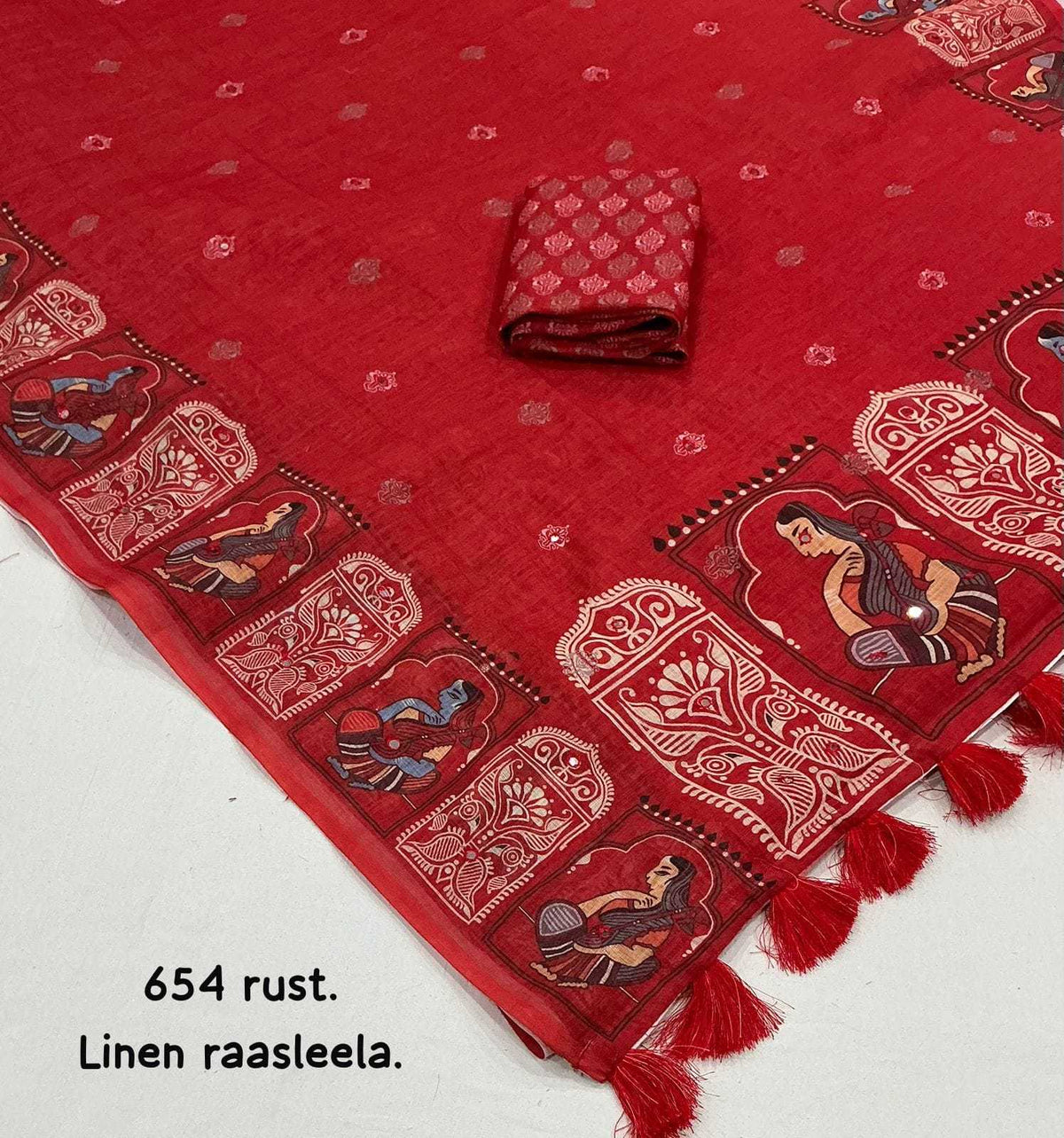 Linen Printed Saree