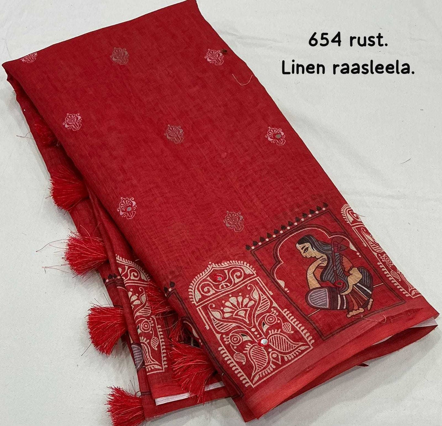 Linen Printed Saree