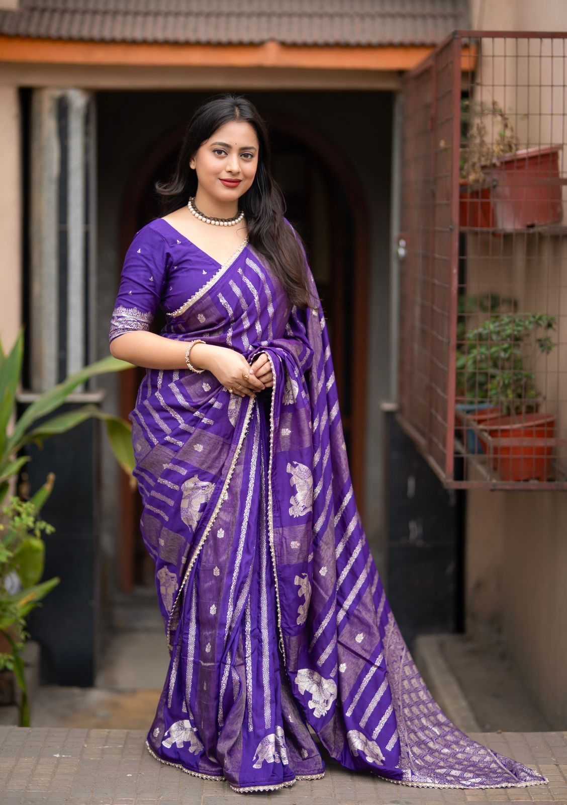 Linen Designer Saree