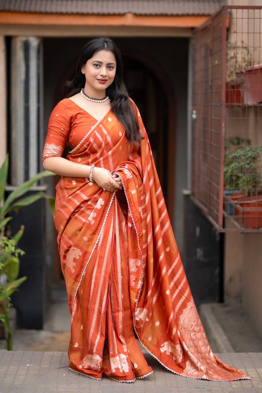 Linen Designer Saree
