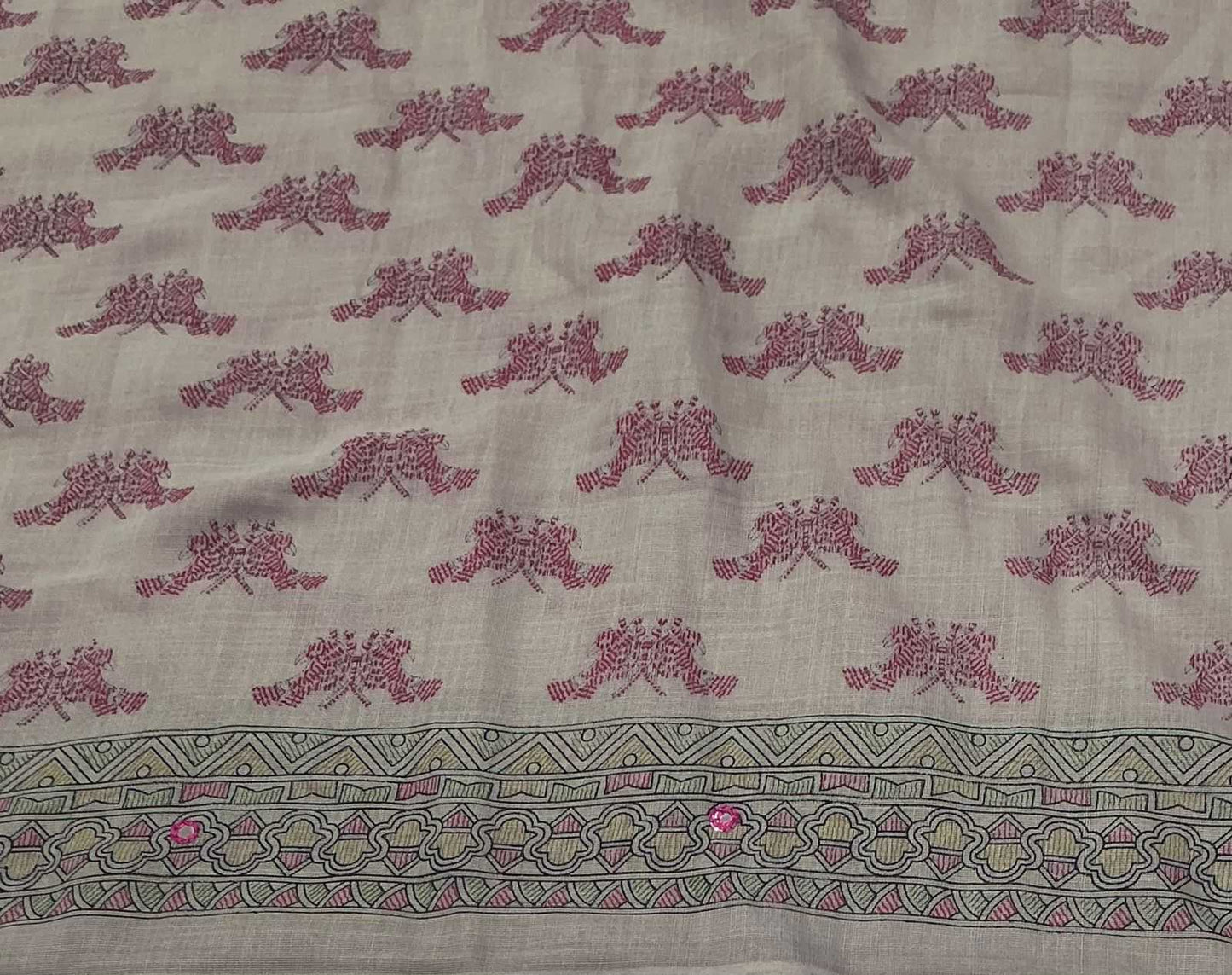 Linen Printed Saree