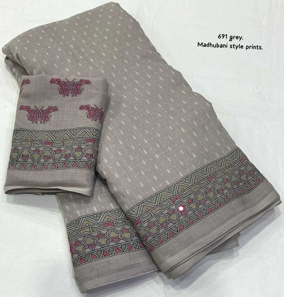 Linen Printed Saree