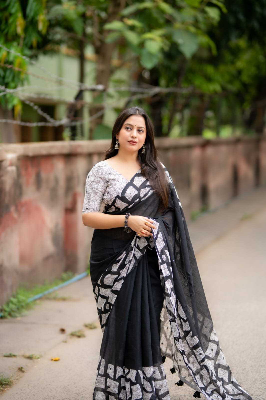 Linen Batik Saree