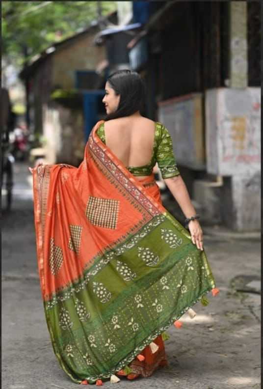 Chanderi Cotton Printed Saree
