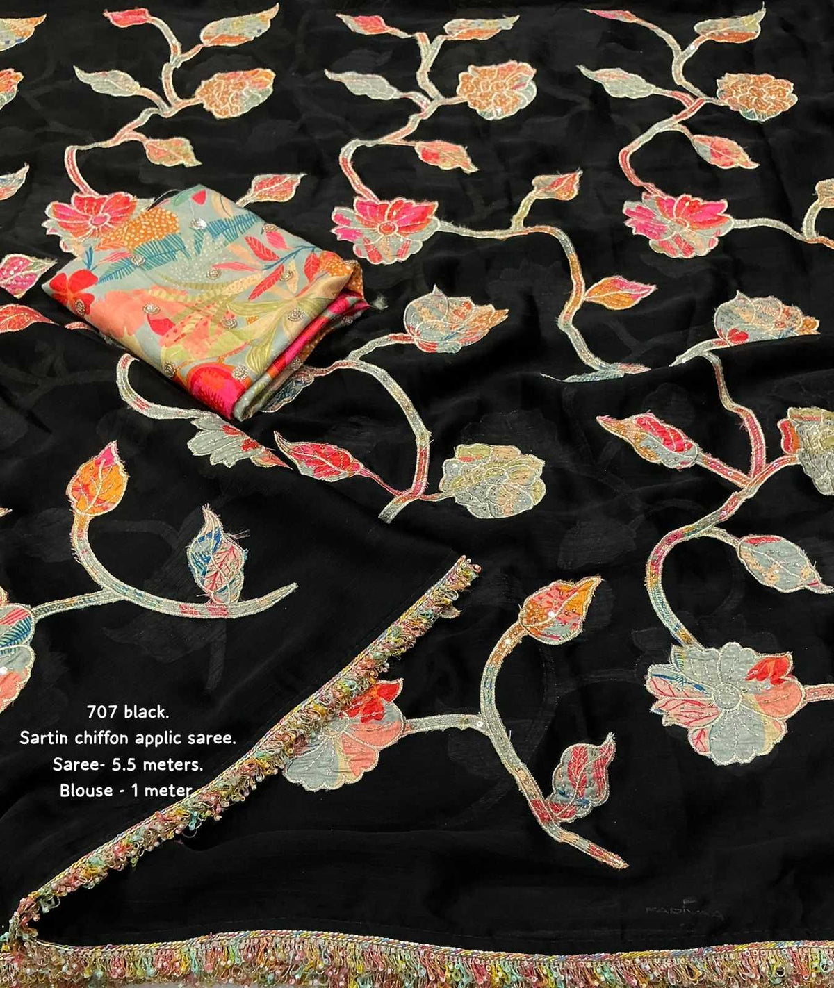 Satin Printed Saree