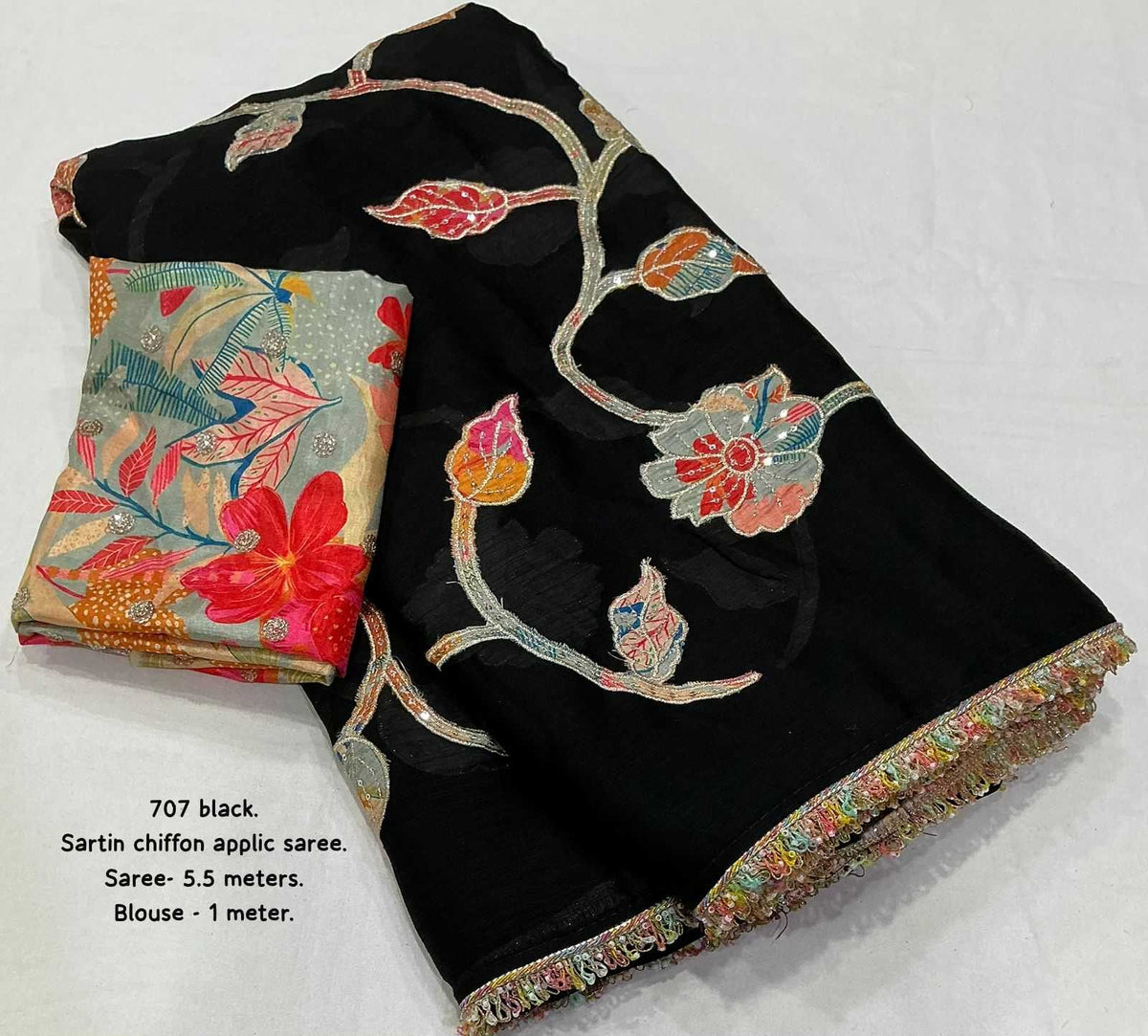 Satin Printed Saree