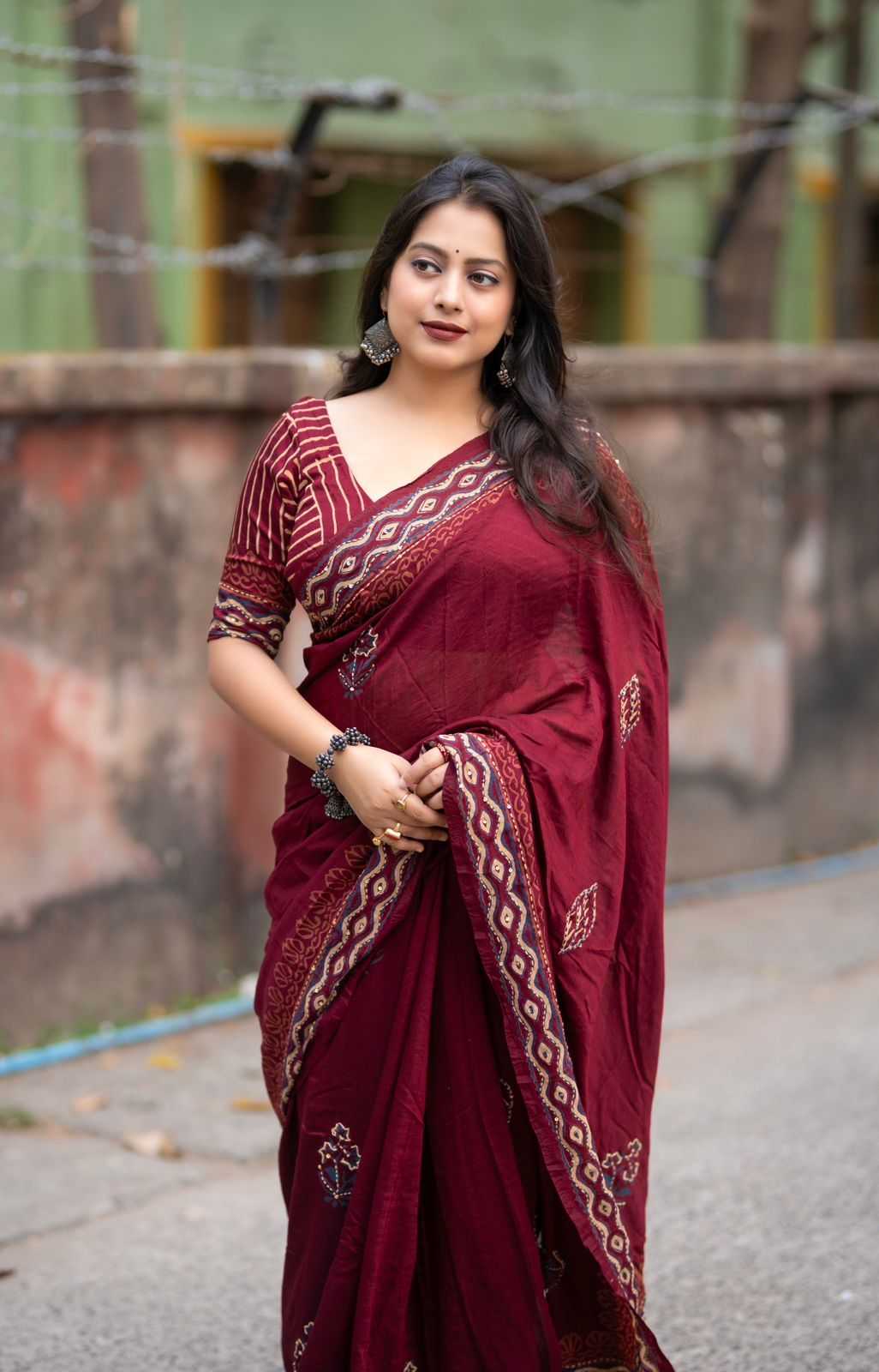 Chanderi Cotton Printed Saree