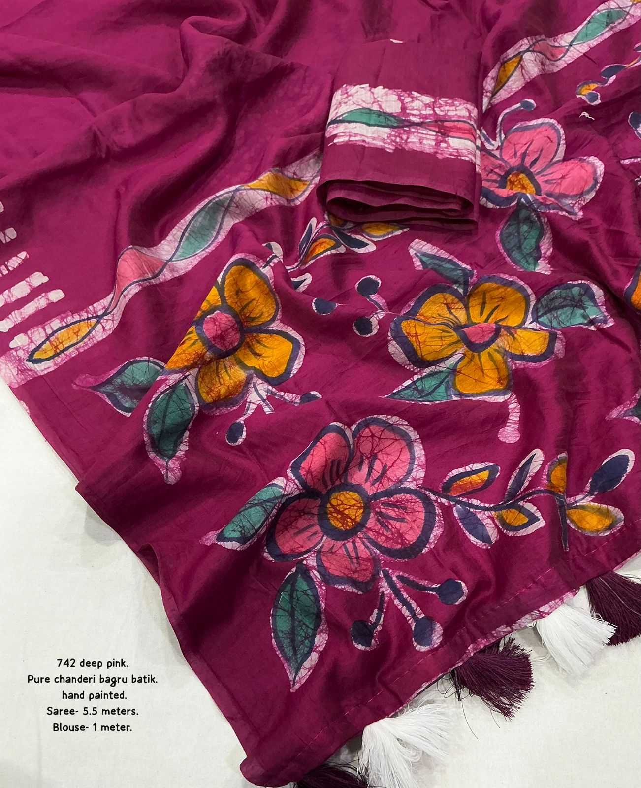 Chanderi Silk Printed Saree