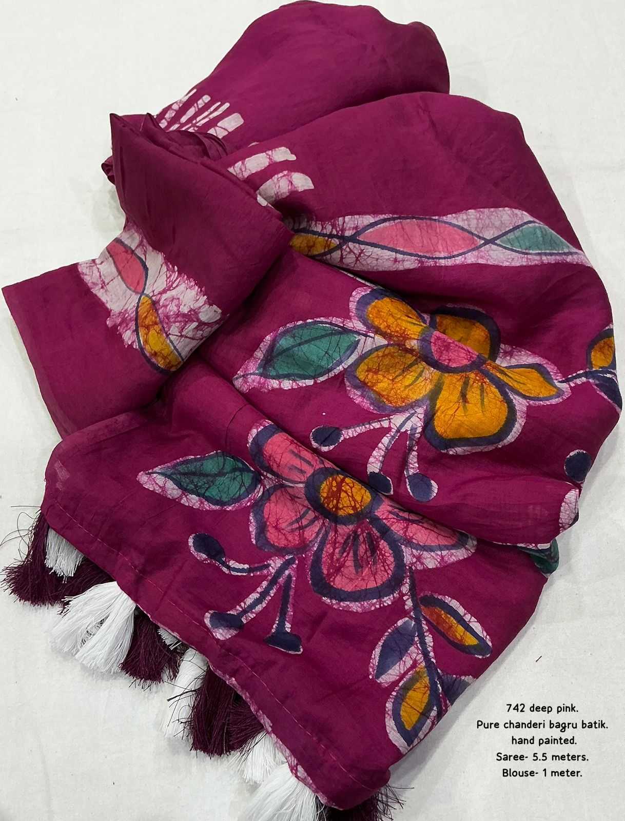 Chanderi Silk Printed Saree