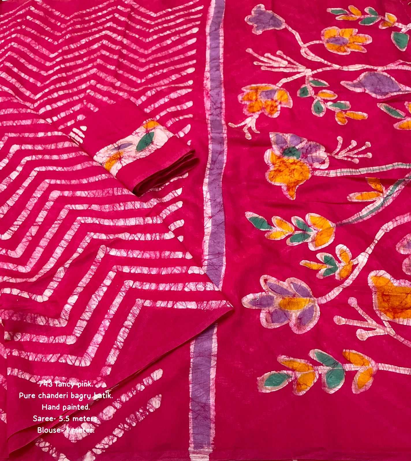 Chanderi Silk Printed Saree