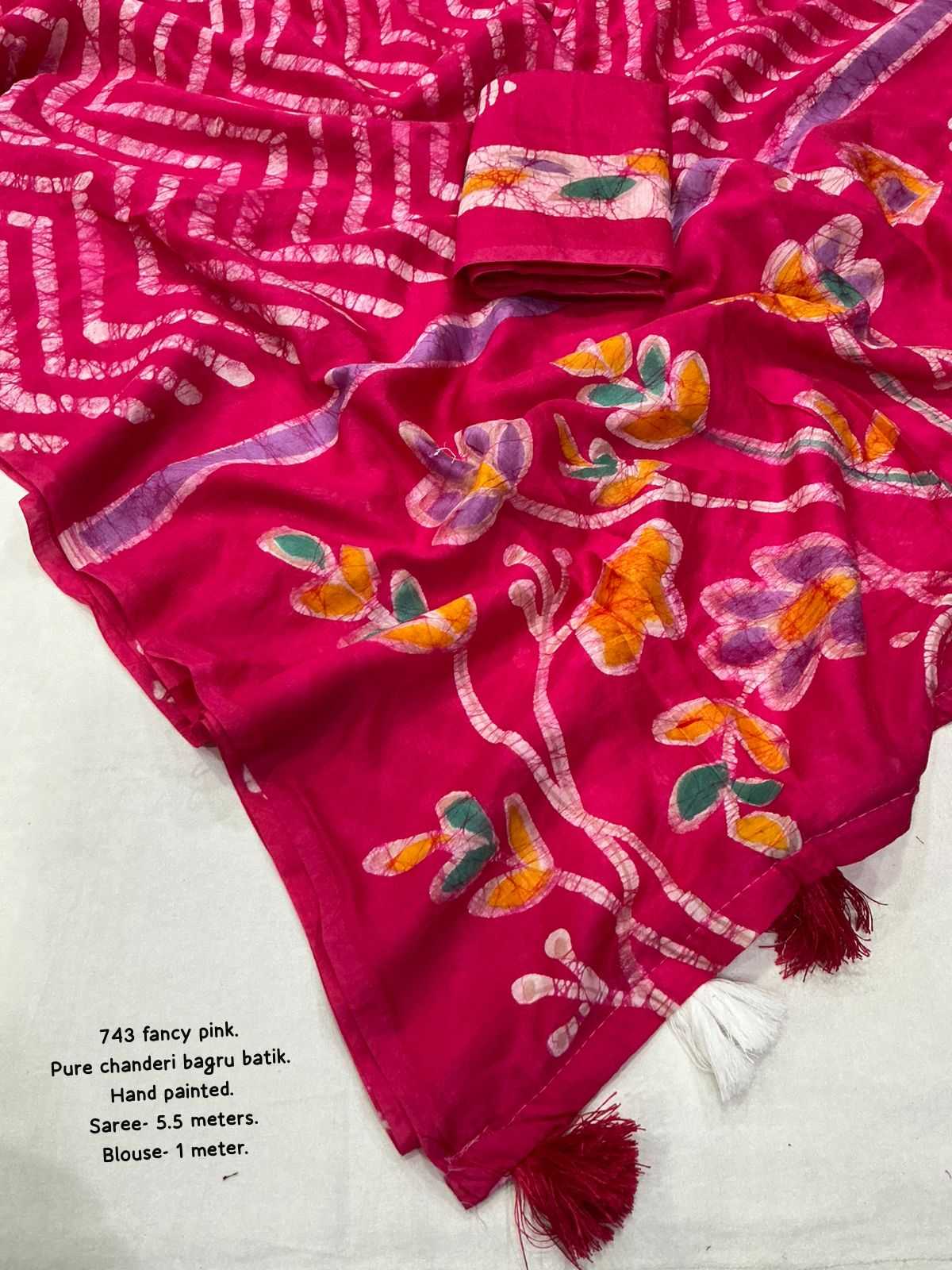 Chanderi Silk Printed Saree