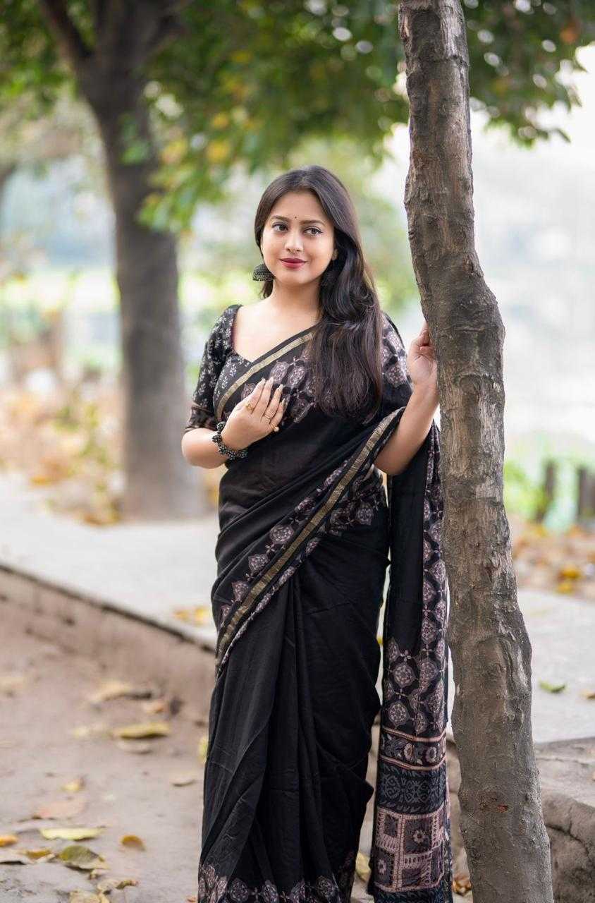 Cotton Ajrakh Saree
